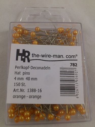 Farbigen Pins 4 mm 150 st. orange